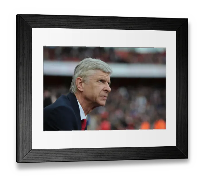 Framed Print : Arsene Wenger: Arsenal Manager Before Arsenal vs. Norwich City (2016) Framed Print : Arsene Wenger: Arsenal Manager Before Arsenal vs. Norwich City (2016)