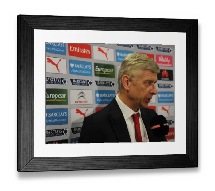 Framed Print : Arsene Wenger: Arsenal Manager's Pre-Match Interview Ahead of Arsenal vs Norwich City (April 2016) Framed Print : Arsene Wenger: Arsenal Manager's Pre-Match Interview Ahead of Arsenal vs Norwich City (April 2016)
