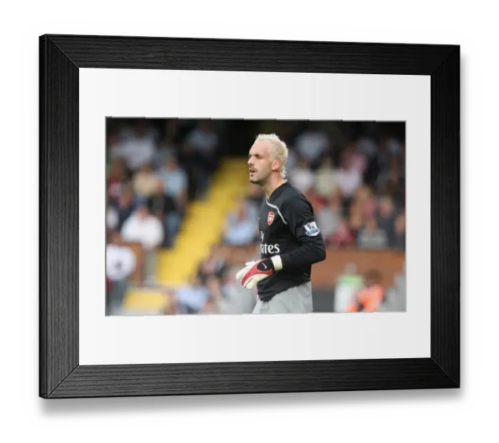 Framed Print : Manuel Almunia's Heroic Performance: Arsenal's 1-0 Victory Over Fulham (2008) Framed Print : Manuel Almunia's Heroic Performance: Arsenal's 1-0 Victory Over Fulham (2008)