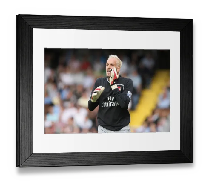 Framed Print : Manuel Almunia (Arsenal). Fulham 1:0 Arsenal, Barclays Premier League, Craven Cottage, London, 23 / 8 / 2008