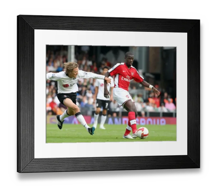 Framed Print : Clash of Teammates: Eboue vs. Bullard in Fulham's 1-0 Win over Arsenal, Premier League 2008 Framed Print : Clash of Teammates: Eboue vs. Bullard in Fulham's 1-0 Win over Arsenal, Premier League 2008
