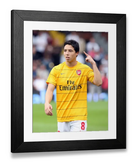 Framed Print : Samir Nasri: Leading Arsenal to Victory over Fulham in the Barclays Premier League