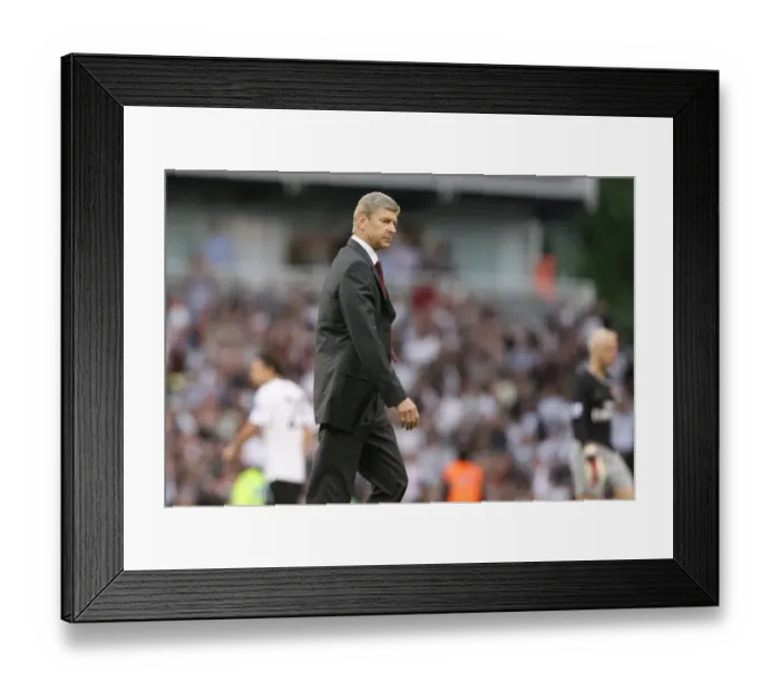 Framed Print : Arsene Wenger: Triumphing Over Fulham with Arsenal, 2008