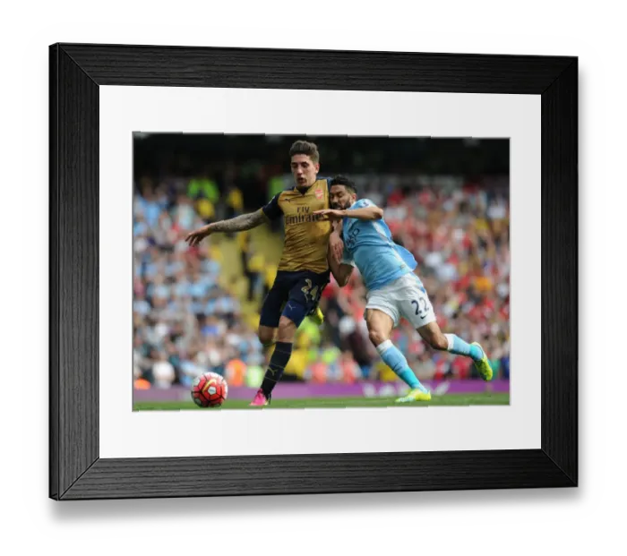 Framed Print : Clash of Titans: Bellerin vs. Clichy - Manchester City vs. Arsenal, Premier League 2015-16: A Battle at the Etihad Framed Print : Clash of Titans: Bellerin vs. Clichy - Manchester City vs. Arsenal, Premier League 2015-16: A Battle at the Etihad