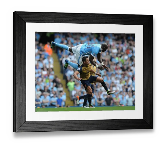 Framed Print : Clash at the Etihad: Manchester City vs. Arsenal - Premier League Showdown (2016)