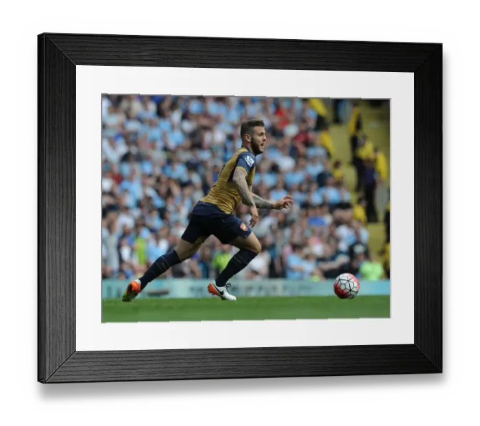 Framed Print : Jack Wilshere in Action: Premier League Showdown - Manchester City vs. Arsenal (2015-16) Framed Print : Jack Wilshere in Action: Premier League Showdown - Manchester City vs. Arsenal (2015-16)