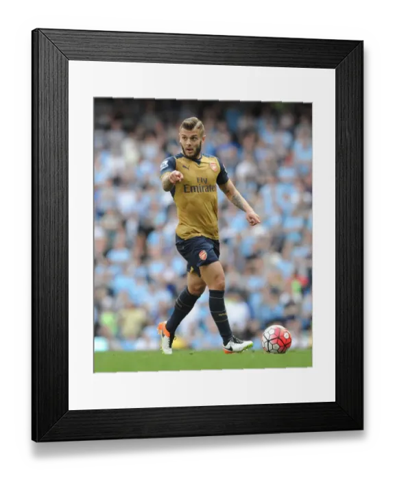Framed Print : Jack Wilshere vs Manchester City: Arsenal's Midfield Maestro Takes on Premier League Rivals in Showdown (May 2016)