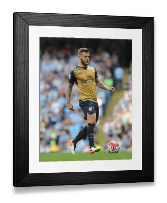 Framed Print : Arsenal's Midfield Maestro Jack Wilshere Goes Head-to-Head with Manchester City in Premier League Showdown (May 2016) Framed Print : Arsenal's Midfield Maestro Jack Wilshere Goes Head-to-Head with Manchester City in Premier League Showdown (May 2016)