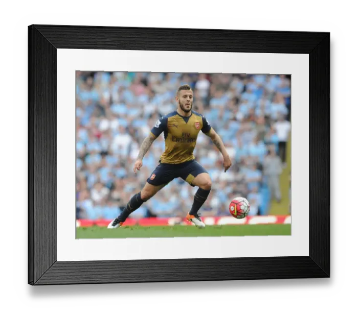 Framed Print : Jack Wilshere in Action: Manchester City vs. Arsenal, Premier League 2015-16