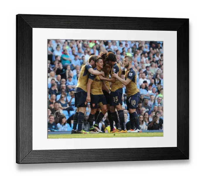 Framed Print : Alexis Sanchez's Brace: Arsenal's Victory Over Manchester City in the 2015-16 Premier League Framed Print : Alexis Sanchez's Brace: Arsenal's Victory Over Manchester City in the 2015-16 Premier League
