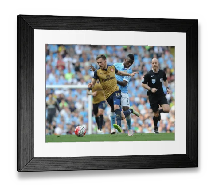 Framed Print : Ramsey vs Iheanacho: A Premier League Showdown - Manchester City vs Arsenal