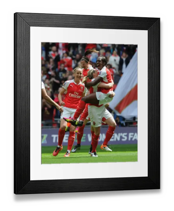 Framed Print : Danielle Carter Scores the FA Cup-Winning Goal: Arsenal Ladies Triumph over Chelsea Ladies (2016) Framed Print : Danielle Carter Scores the FA Cup-Winning Goal: Arsenal Ladies Triumph over Chelsea Ladies (2016)