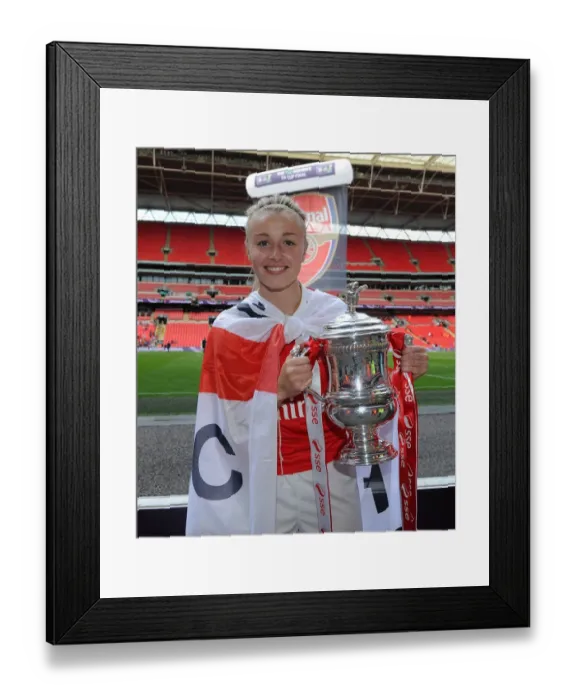Framed Print : Arsenal Ladies Defy Chelsea: Leah Williamson Lifts FA Cup Victory Framed Print : Arsenal Ladies Defy Chelsea: Leah Williamson Lifts FA Cup Victory