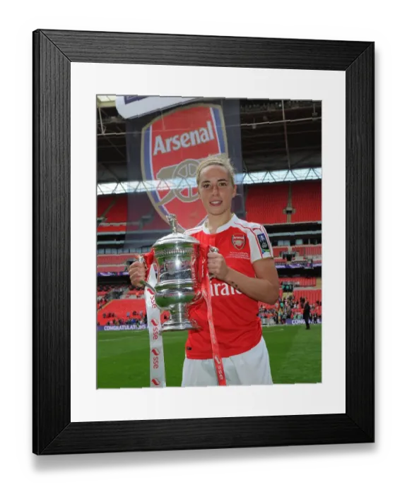 Framed Print : Arsenal Ladies Celebrate FA Cup Victory: Jordan Nobbs Lifts the Trophy Framed Print : Arsenal Ladies Celebrate FA Cup Victory: Jordan Nobbs Lifts the Trophy