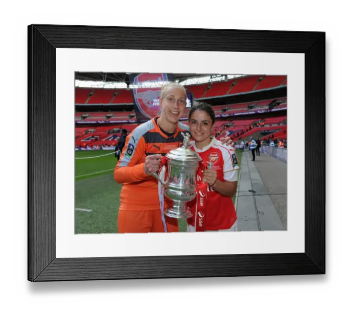 Framed Print : Arsenal Ladies Triumph in FA Cup Final: Van Veenendaal and van de Donk with the Trophy Framed Print : Arsenal Ladies Triumph in FA Cup Final: Van Veenendaal and van de Donk with the Trophy