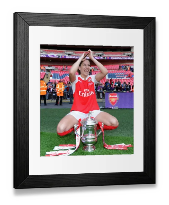 Framed Print : Arsenal Ladies Celebrate FA Cup Victory: Vicky Losada Lifts the Trophy Framed Print : Arsenal Ladies Celebrate FA Cup Victory: Vicky Losada Lifts the Trophy