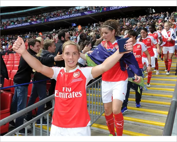 Arsenal Women's FA Cup Victory: Jordan Nobbs Celebrates Over Chelsea Ladies at Wembley Stadium