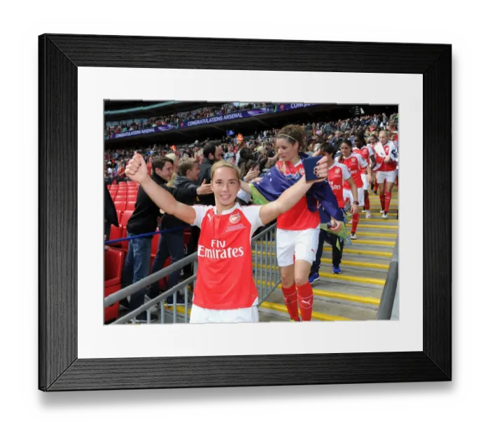 Framed Print : Arsenal Women's FA Cup Victory: Jordan Nobbs Celebrates Over Chelsea Ladies at Wembley Stadium