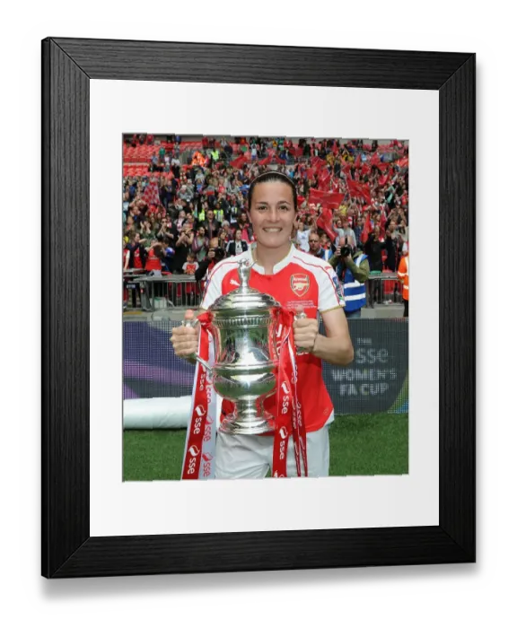 Framed Print : Arsenal Ladies Triumph: Natalia Pablos Sanchon Lifts FA Cup after Victory over Chelsea Ladies Framed Print : Arsenal Ladies Triumph: Natalia Pablos Sanchon Lifts FA Cup after Victory over Chelsea Ladies