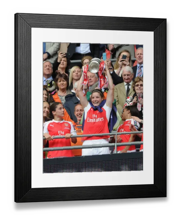 Framed Print : Arsenal Ladies Triumph: Dominique Janssen's FA Cup Victory Celebration Framed Print : Arsenal Ladies Triumph: Dominique Janssen's FA Cup Victory Celebration