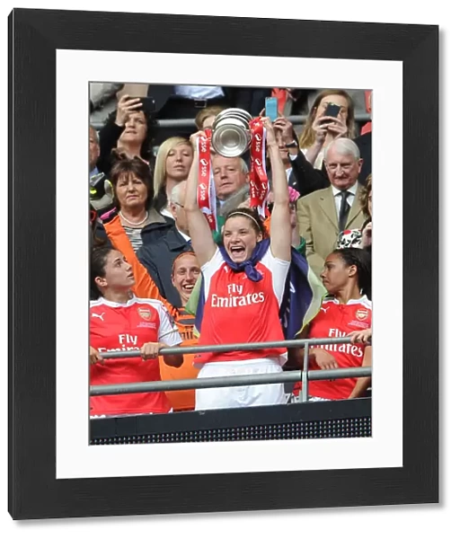 Arsenal Ladies Triumph in FA Cup Final: Dominique Janssen's Victory Celebration