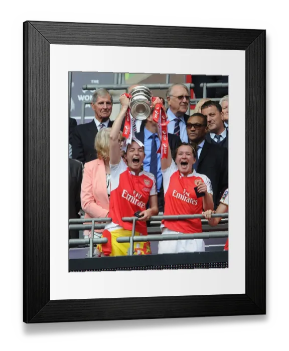 Framed Print : Arsenal Ladies Celebrate FA Cup Victory: Natalia Pablos Sanchon and Emma Mitchall with the Trophy Framed Print : Arsenal Ladies Celebrate FA Cup Victory: Natalia Pablos Sanchon and Emma Mitchall with the Trophy