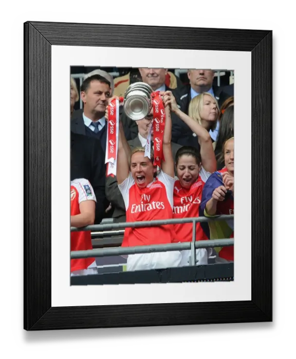 Framed Print : Arsenal Ladies Celebrate FA Cup Victory: Vicky Losada and Jordan Nobbs Triumph with the Trophy Framed Print : Arsenal Ladies Celebrate FA Cup Victory: Vicky Losada and Jordan Nobbs Triumph with the Trophy