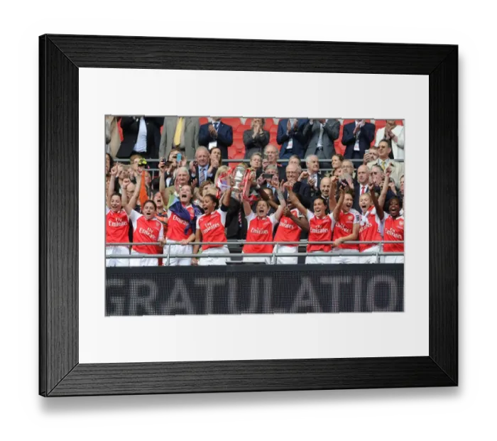 Framed Print : Arsenal Ladies Celebrate FA Cup Victory Over Chelsea Ladies