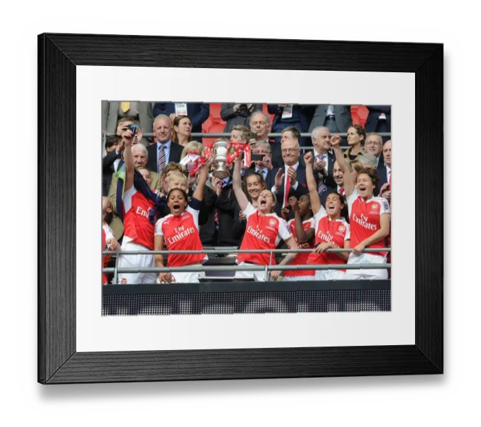 Framed Print : Arsenal Ladies Triumph over Chelsea: FA Cup Victory at Wembley Stadium (2016)