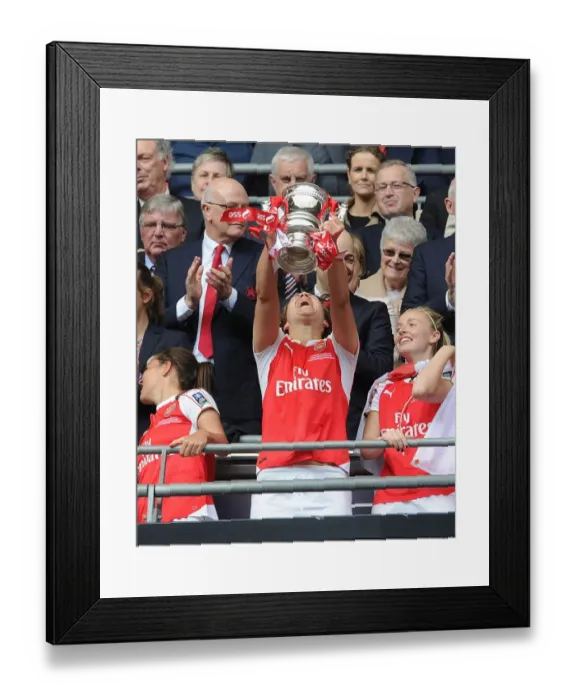 Framed Print : Arsenal Ladies Celebrate FA Cup Victory: Josephine Henning Lifts the Trophy