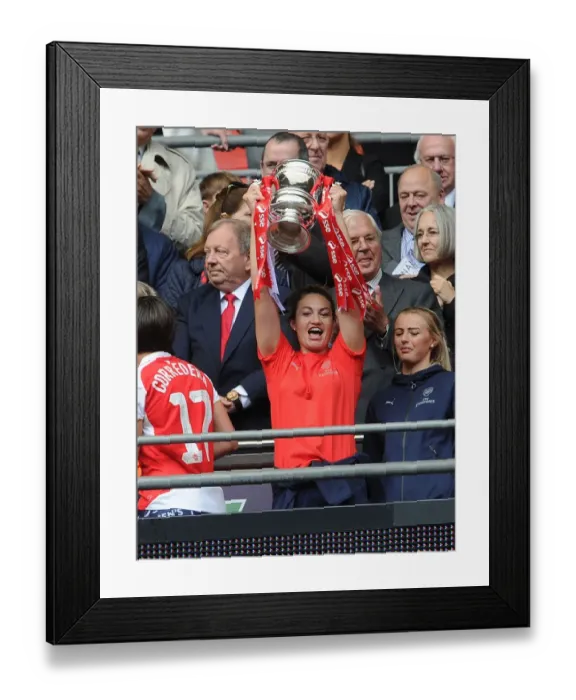 Framed Print : Arsenal Ladies Celebrate FA Cup Victory: Jodie Taylor Lifts the Trophy Framed Print : Arsenal Ladies Celebrate FA Cup Victory: Jodie Taylor Lifts the Trophy