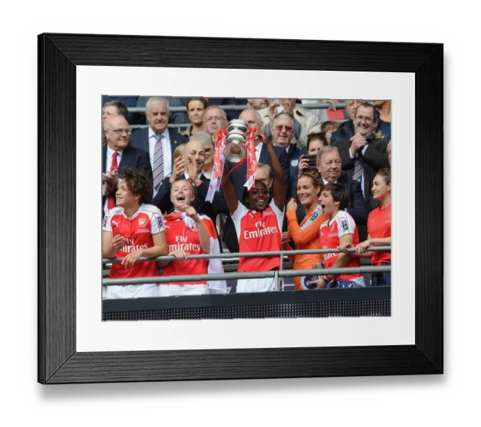 Framed Print : Arsenal Ladies Triumph in FA Cup Final: Danielle Carter's Victory Celebration