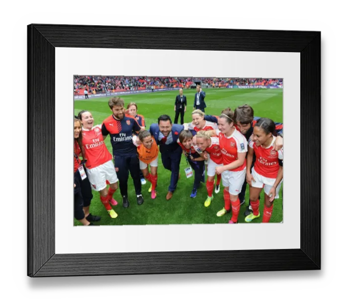 Framed Print : Arsenal Ladies Triumph in FA Cup Final: Pedro Martinez Losa and Team Celebrate at Wembley Framed Print : Arsenal Ladies Triumph in FA Cup Final: Pedro Martinez Losa and Team Celebrate at Wembley