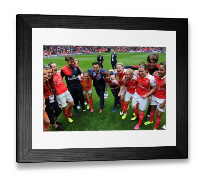 Framed Print : Arsenal Ladies Celebrate FA Cup Victory: Pedro Martinez Losa and Team Triumph at Wembley Stadium Framed Print : Arsenal Ladies Celebrate FA Cup Victory: Pedro Martinez Losa and Team Triumph at Wembley Stadium