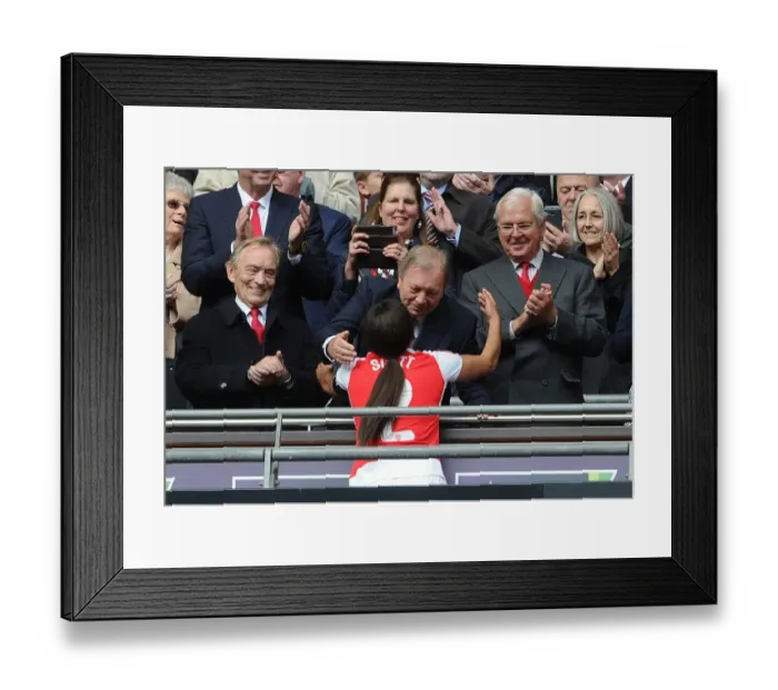 Framed Print : Arsenal Ladies Celebrate FA Cup Victory: A New Era with Alex Scott and Vic Akers