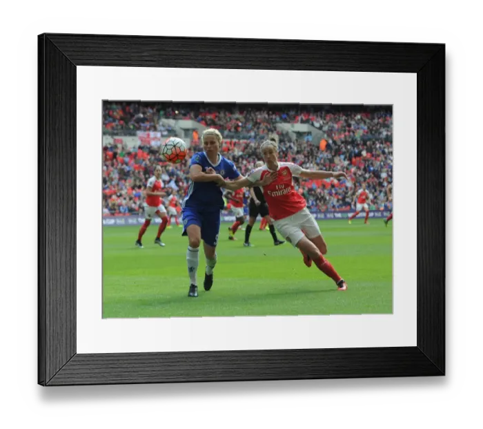 Framed Print : Arsenal vs. Chelsea: FA Women's Cup Final Showdown at Wembley Stadium Framed Print : Arsenal vs. Chelsea: FA Women's Cup Final Showdown at Wembley Stadium