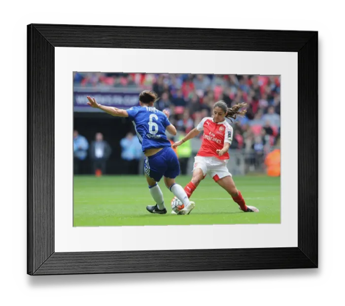 Framed Print : Arsenal vs. Chelsea: A Wit's Battle - Van de Donk vs. Fahey, FA Women's Cup Final