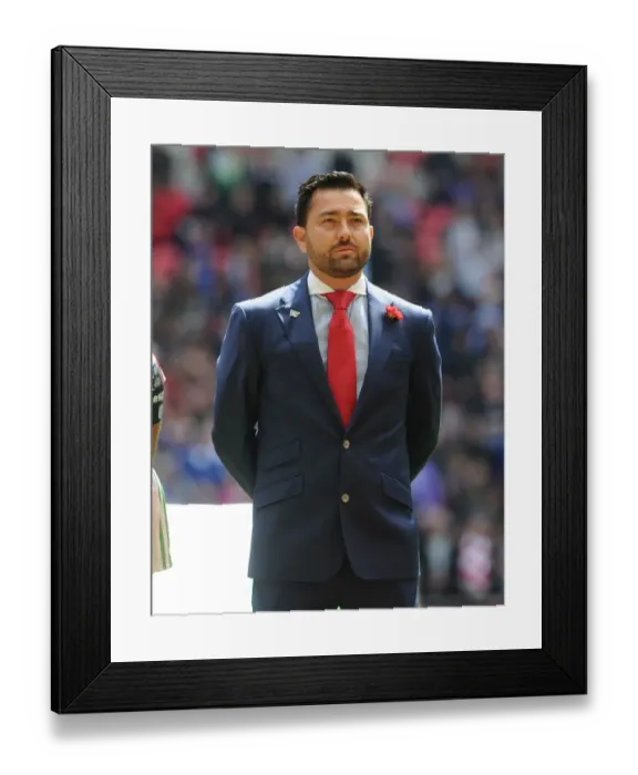 Framed Print : FA Cup Final 2016: Pedro Martinez Losa Guides Arsenal Ladies Against Chelsea Ladies