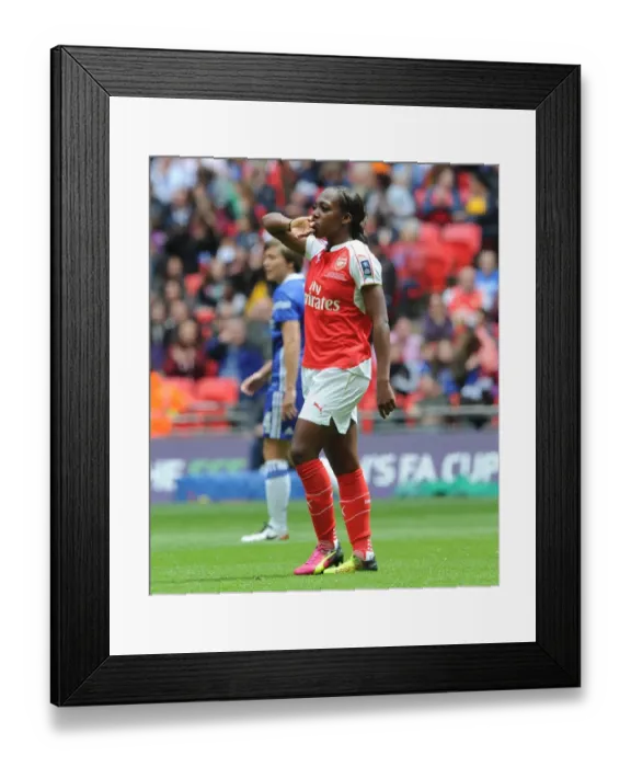Framed Print : Danielle Carter Scores the FA Cup-Winning Goal: Arsenal Ladies Triumph over Chelsea Ladies (2016) Framed Print : Danielle Carter Scores the FA Cup-Winning Goal: Arsenal Ladies Triumph over Chelsea Ladies (2016)