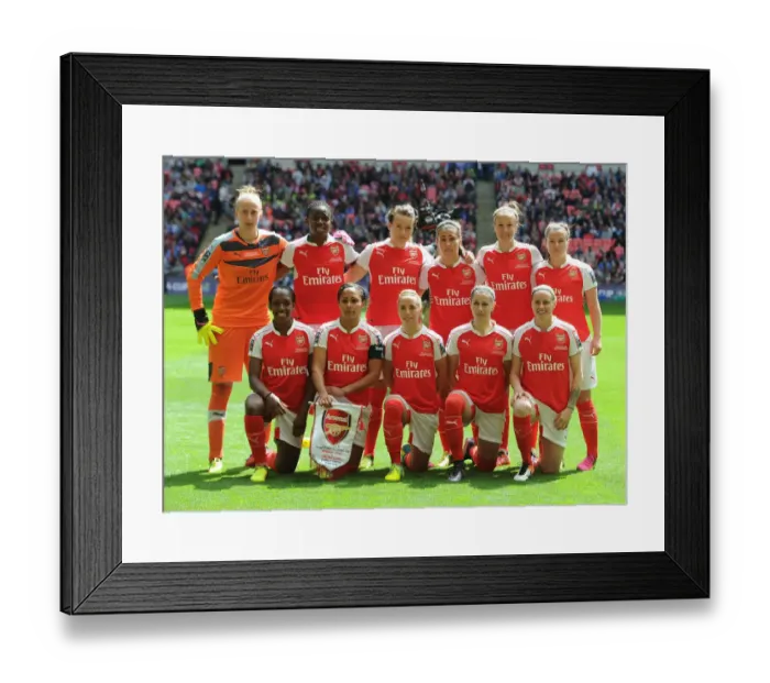 Framed Print : FA Cup Final: Arsenal Ladies vs. Chelsea Ladies at Wembley Stadium