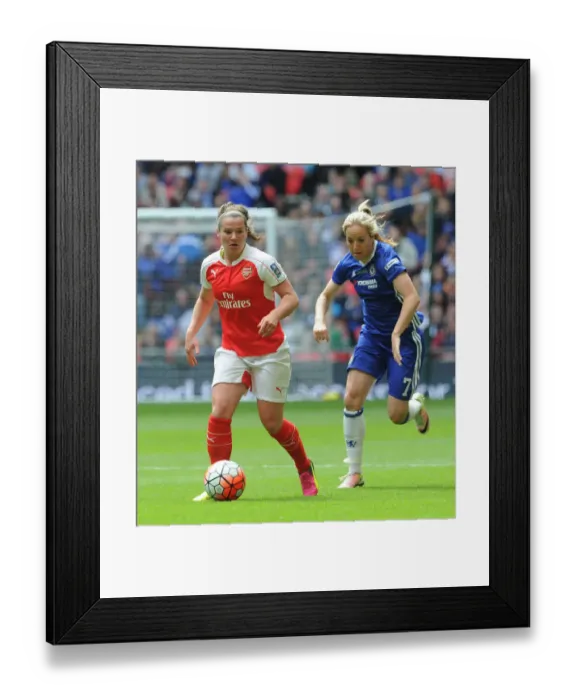 Framed Print : Arsenal vs. Chelsea: FA Women's Cup Final Showdown at Wembley Stadium Framed Print : Arsenal vs. Chelsea: FA Women's Cup Final Showdown at Wembley Stadium