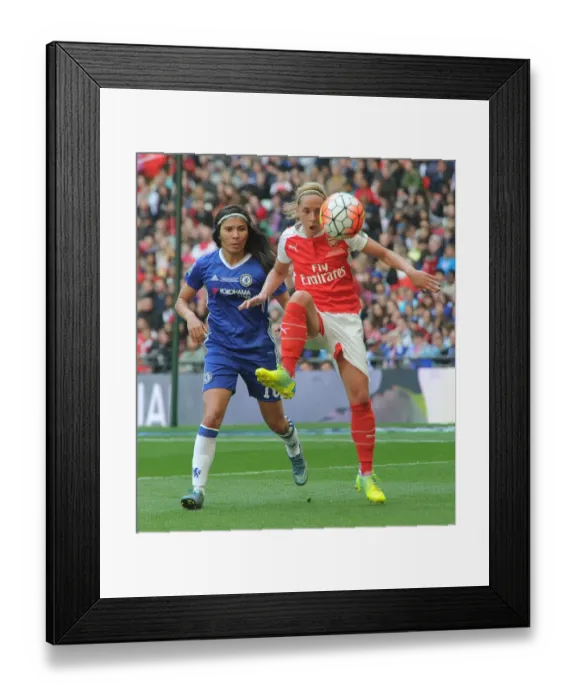 Framed Print : Arsenal vs. Chelsea: FA Women's Cup Final Showdown at Wembley Stadium Framed Print : Arsenal vs. Chelsea: FA Women's Cup Final Showdown at Wembley Stadium