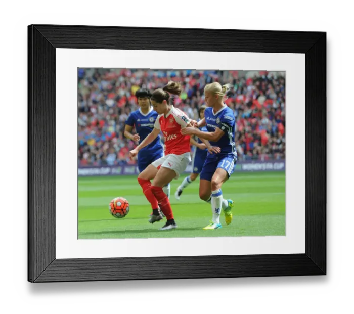 Framed Print : Arsenal vs. Chelsea: FA Women's Cup Final - Midfield Battle: Losada vs. Chapman Framed Print : Arsenal vs. Chelsea: FA Women's Cup Final - Midfield Battle: Losada vs. Chapman