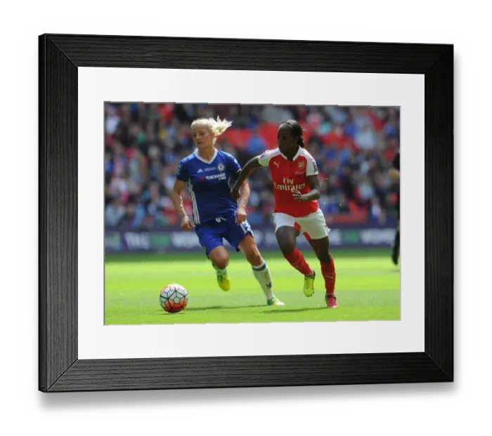 Framed Print : Arsenal vs. Chelsea: FA Women's Cup Final Showdown at Wembley Stadium Framed Print : Arsenal vs. Chelsea: FA Women's Cup Final Showdown at Wembley Stadium