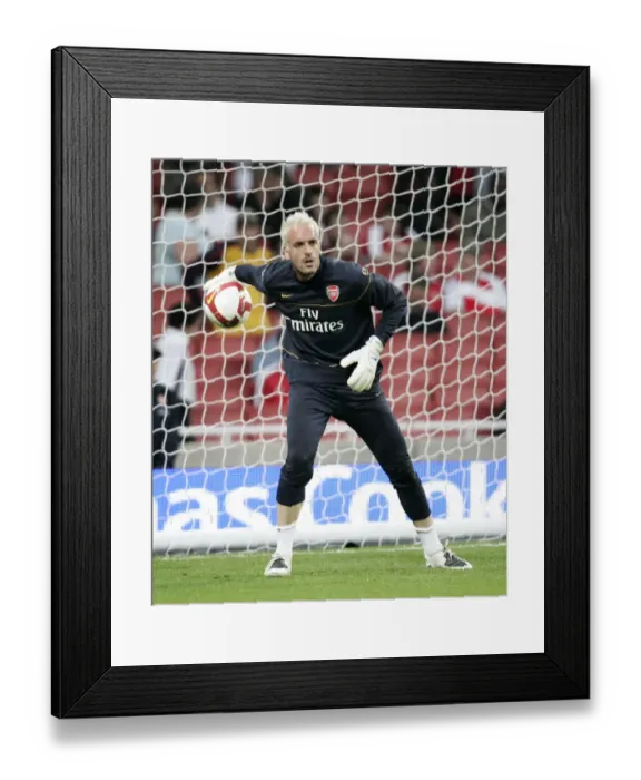 Framed Print : Manuel Almunia's Shut-Out: Arsenal Crushes FC Twente 4-0 in Champions League