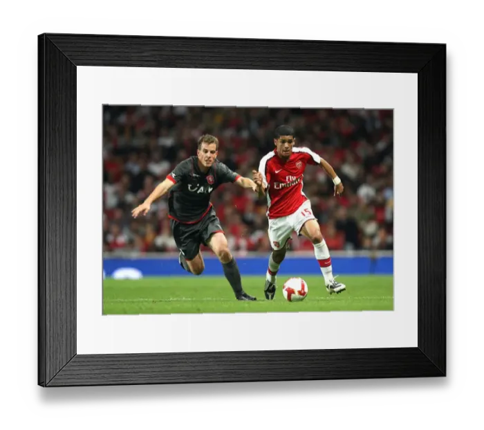 Framed Print : Denilson (Arsenal) Wout Brama (FC Twente)
