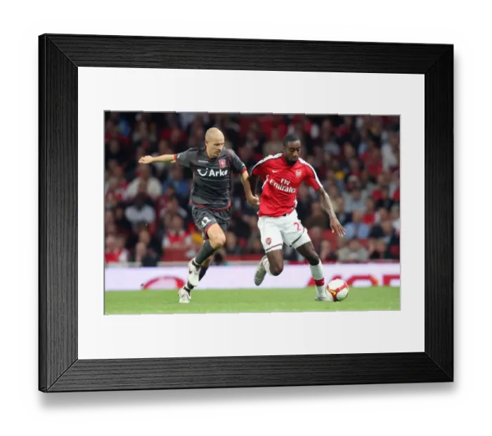 Framed Print : Johan Djourou (Arsenal) Stein Huysegems (Twente)