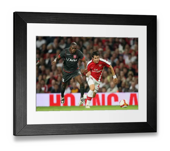 Framed Print : Cesc Fabregas Brilliant Double: Arsenal's Dominance Over FC Twente in the UEFA Champions League (4-0) Framed Print : Cesc Fabregas Brilliant Double: Arsenal's Dominance Over FC Twente in the UEFA Champions League (4-0)