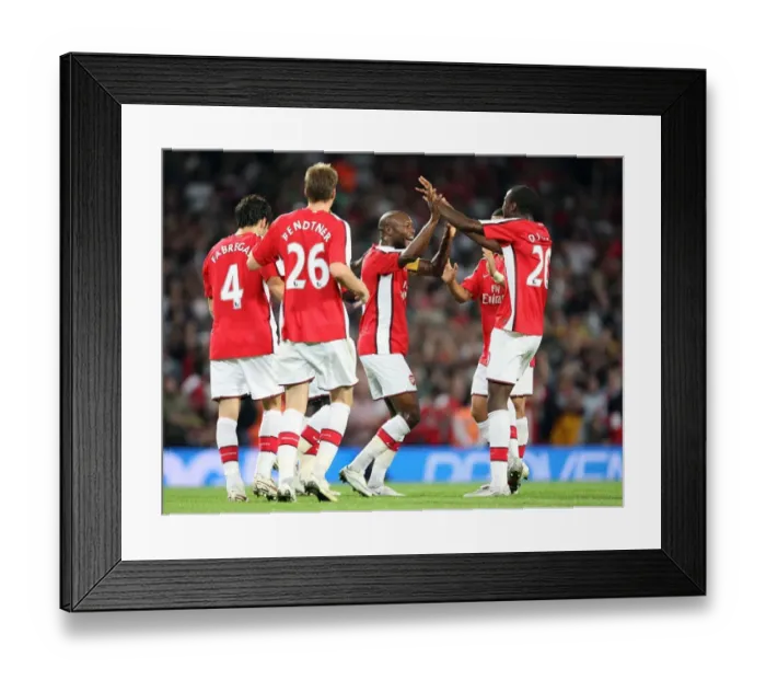 Framed Print : Gallas and Teammates Celebrate Arsenal's Second Goal in 4-0 UEFA Champions League Victory Framed Print : Gallas and Teammates Celebrate Arsenal's Second Goal in 4-0 UEFA Champions League Victory