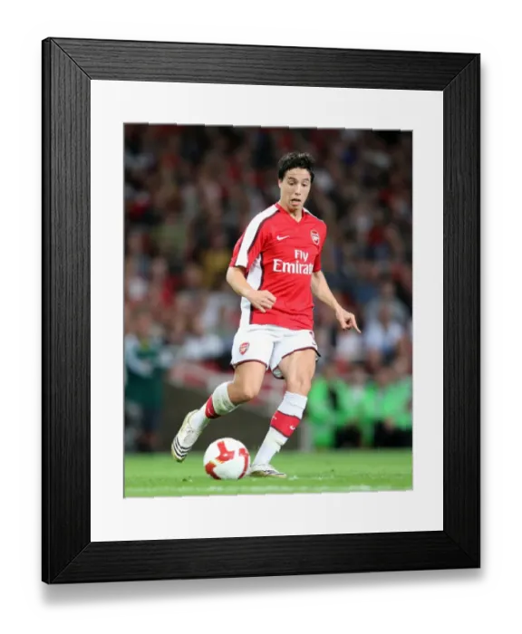Framed Print : Arsenal's Samir Nasri Shines: 4-0 Crush of FC Twente in UEFA Champions League